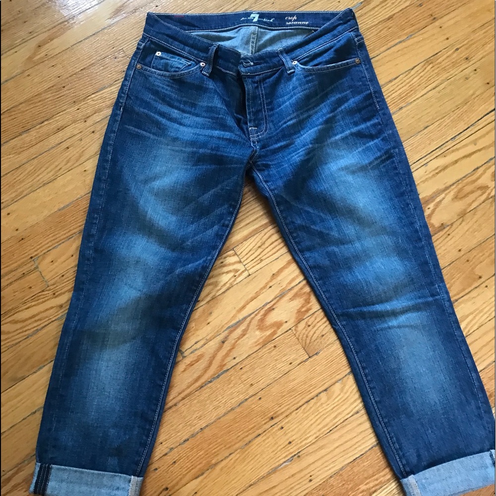 7 for all Mankind jeans in size 28. Mid rise
